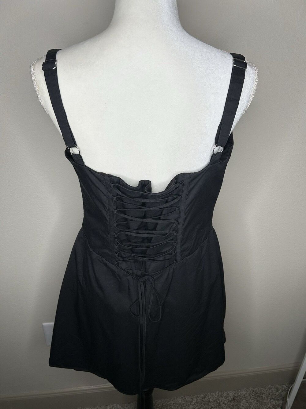 House of CB Carlotta Black Corset Mini Chic Dress Size XL (L+) Bigger Cup - Picture 6 of 11